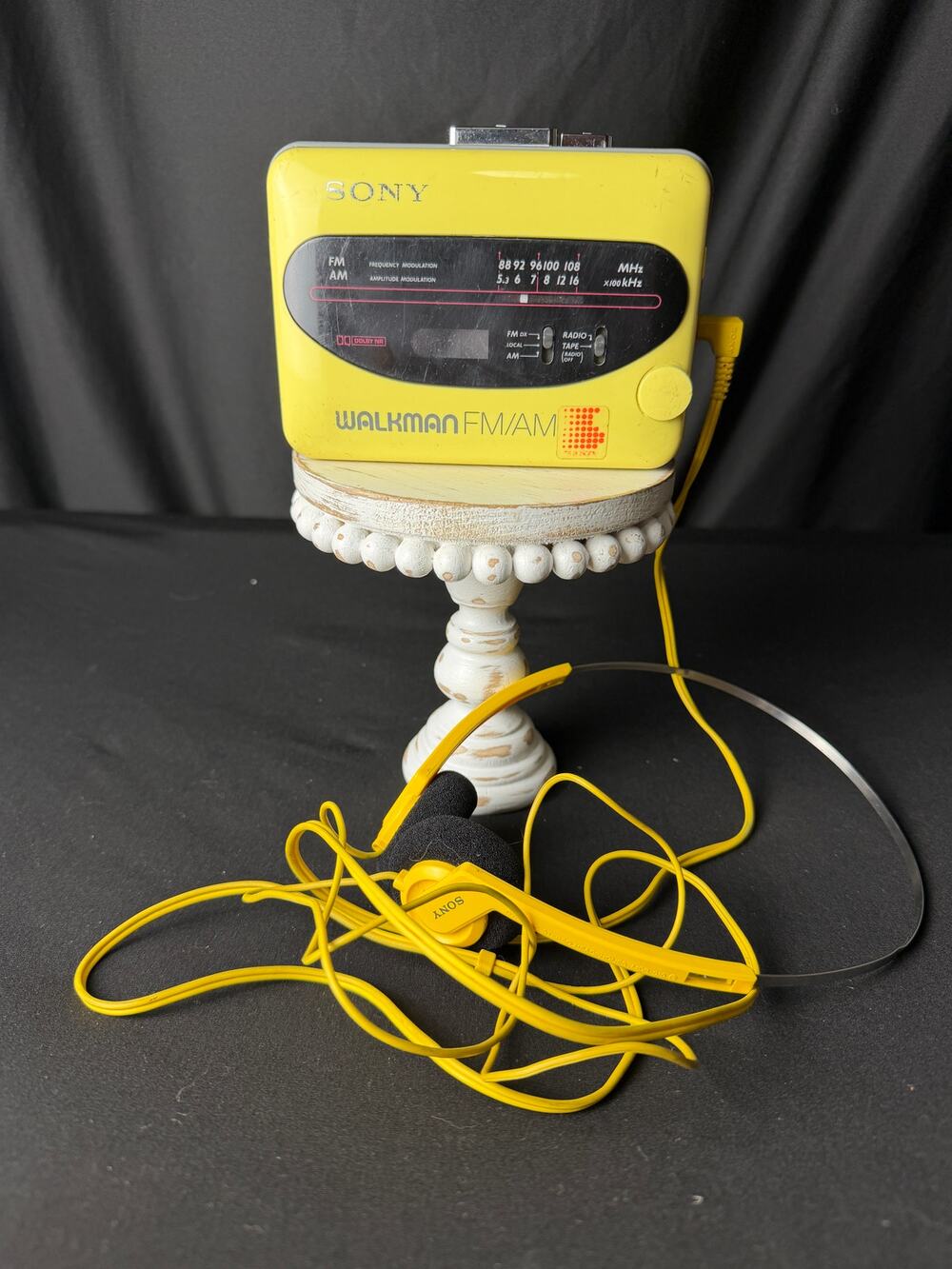 Vintage 1984 Sony Walkman WM-F8 FM AM Cassette Player Headphones For Parts